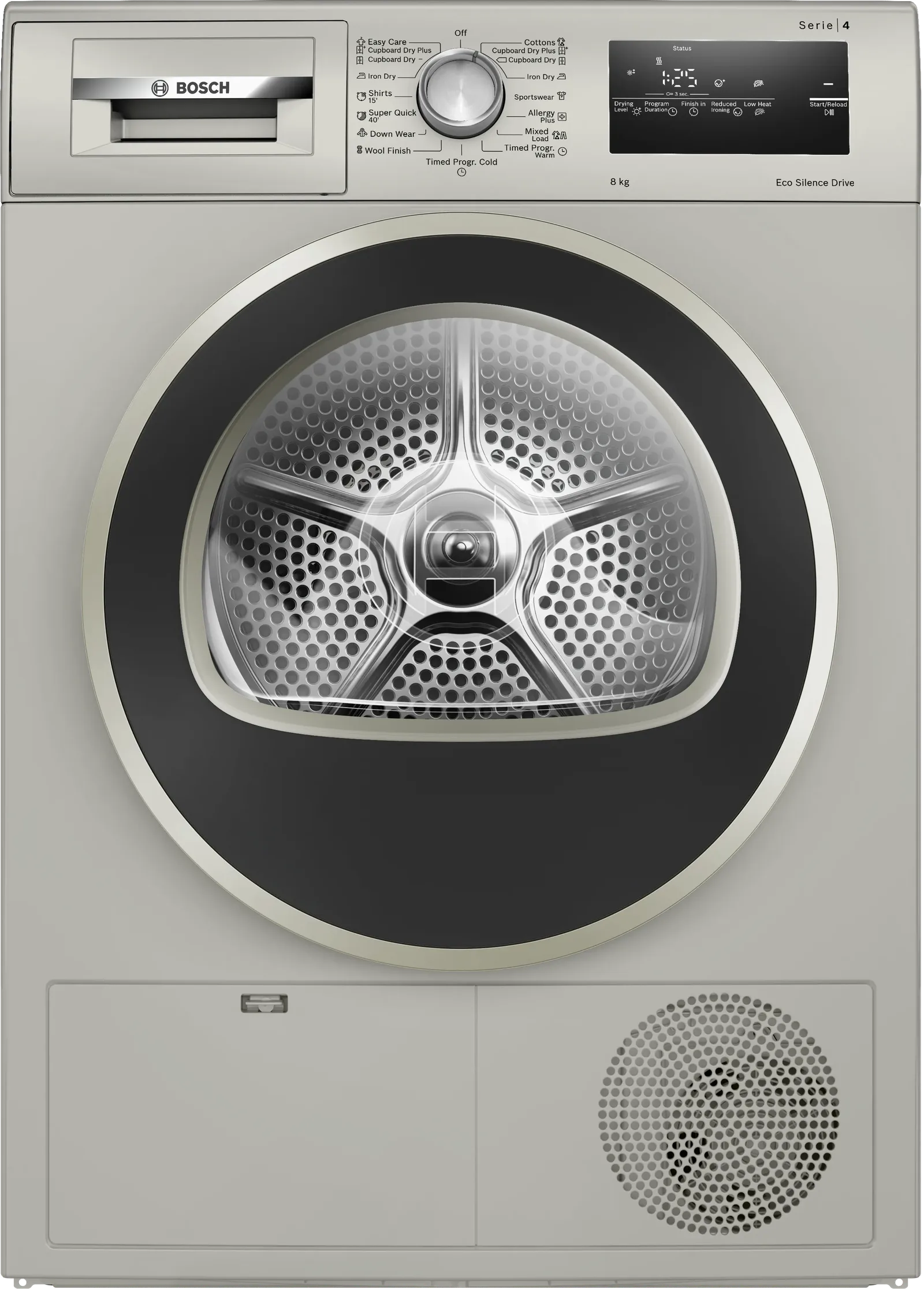 Sèche-linge à condensation 8 kg argent inox (AutoDry)